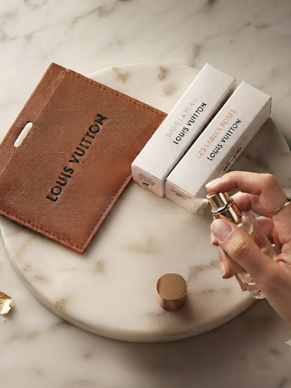 Indulge in luxury with this exclusive Louis Vuitton collection of fragrances